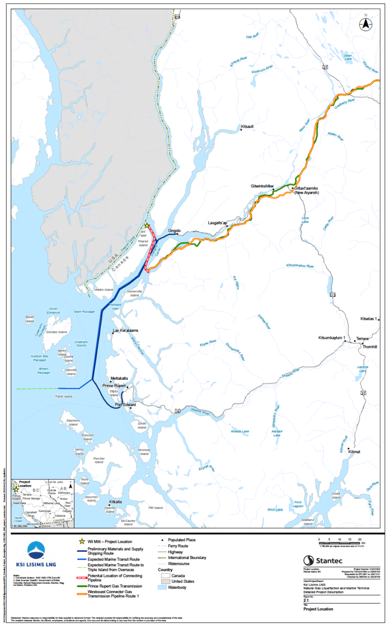 Ksi Lisims Lng Project Location Canadian Energy Centre