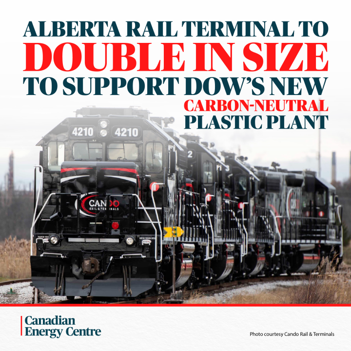 GRAPHIC: Alberta rail terminal to double in size to support Dow’s new carbon-neutral plastic plant