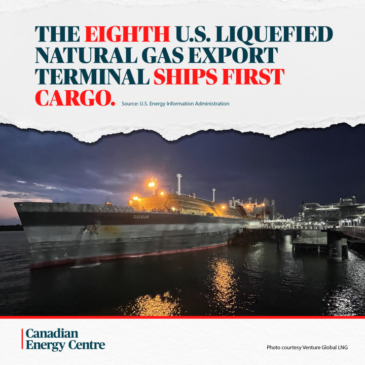 GRAPHIC: Eighth U.S. LNG export terminal ships first cargo