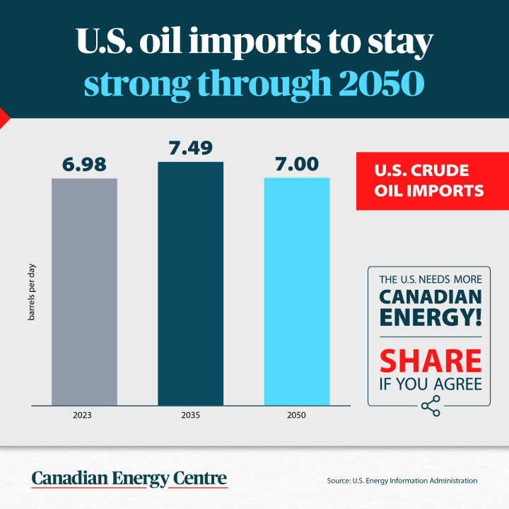 GRAPHIC: U.S. oil imports to stay strong through 2050